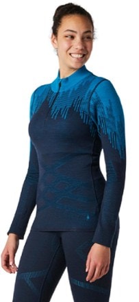 Smartwool Intraknit 200 Pattern Quarter-Zip Base Layer Top - Women's 2