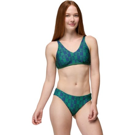 prAna Mallorca Reversible Swimsuit Bottoms - Women's BLUFF BLUE CHECKER (Top not included)