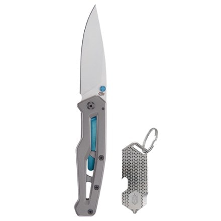 Gerber Paralite Blue Folding Knife and Shard DT Silver Triangle Multi-Tool 0