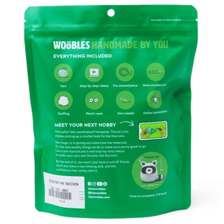 The Woobles Scooter the Raccoon Crochet Kit 3