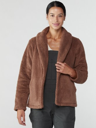 fleece open cardigan
