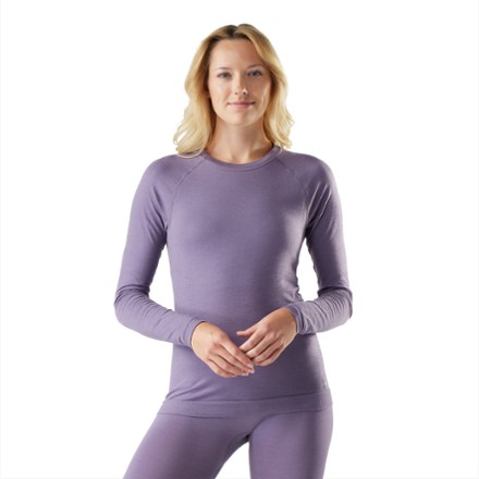 Smartwool Women's Intraknit AS Merino Base Layer Crew Top  Purple XL