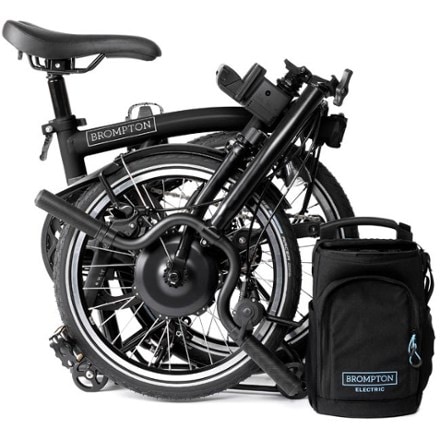 Brompton C Line Electric 4-Speed Mid Handlebar Bike with Rack 1