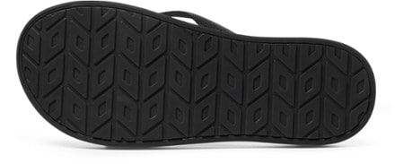 REI Co-op Recycled Thin-Strap Flip-Flops Sole view (Black)