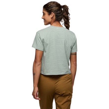 Black Diamond Stripe Crop T-Shirt - Women's 2