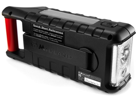 Midland ER310 E+READY Emergency Crank Weather Radio Back View