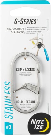 Nite Ize G-Series SlideLock #3 Dual Chamber Carabiner - Stainless Steel