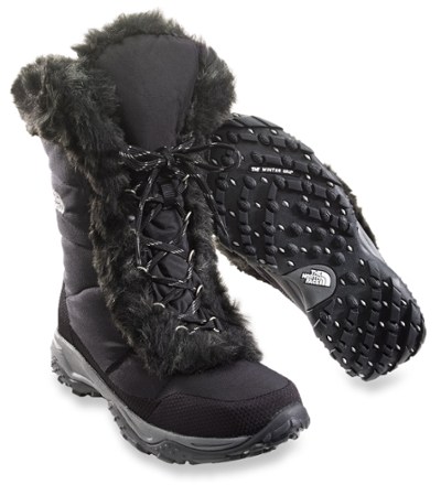 north face fur boots