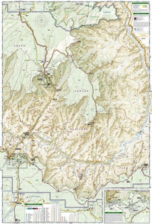 National Geographic Grand Canyon National Park Trail Map - Bright Angel Canyon/North and South Rims 1