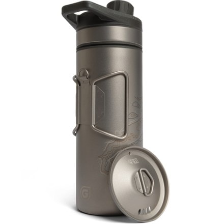 Grayl GeoPress Ti Water Filter and Purifier Bottle Plus Cook Lid 2