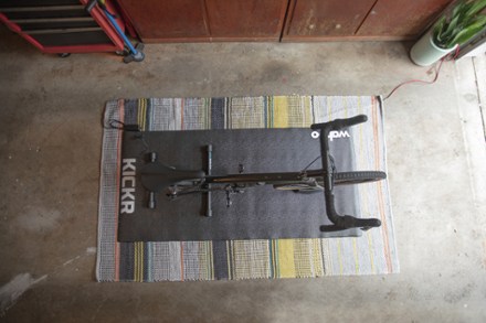 exercise bike on a floor mat
