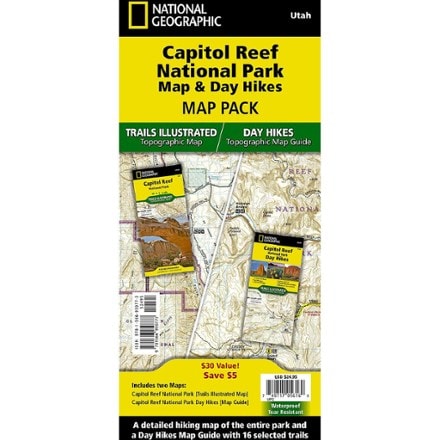National Geographic Capitol Reef National Park Map & Day Hikes Map Pack 0