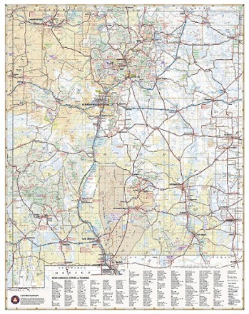 Benchmark Maps New Mexico Recreation Map 1