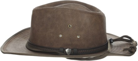 Dorfman Hat Co. Rattler Faux Leather Outback Hat - Men's 3