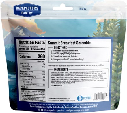 Backpacker's Pantry Summit Breakfast Scramble - 1 Serving 1