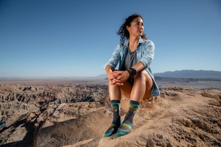Darn Tough Sunset Ledge Micro Crew Lightweight Hiking Socks - Women's 4
