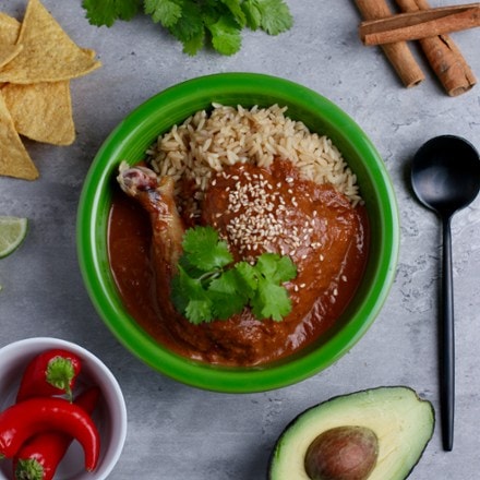 Heather's Choice Mole Sauce with Chicken and Rice - 1 Serving 2