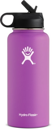 hydro flask with straw purple