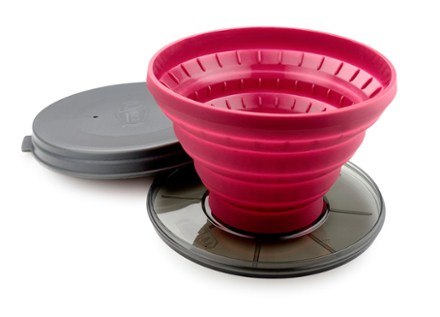 Silicone Coffee Filter Dispenser Storage Box with Lid for Coffee Bar  Accessories Pink