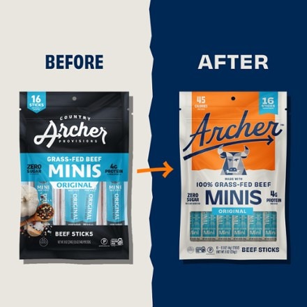 Country Archer Jerky Co. Zero-Sugar Mini Grass-Fed Beef Sticks - Package of 16 2