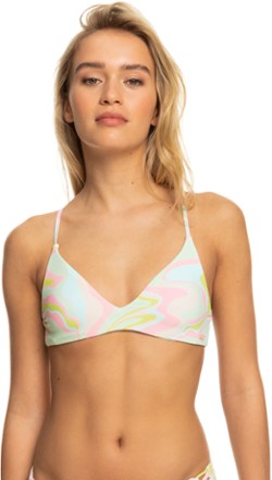 Roxy Tropics Hype Reversible Athletic Triangle Swimsuit Top - Women's 0