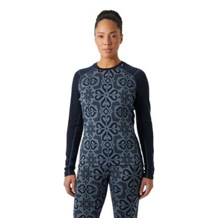 Helly Hansen LIFA Merino Midweight Graphic Base Layer Crew Top - Women's 1