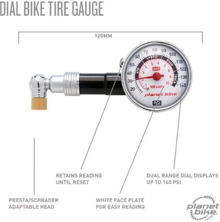 Planet Bike Dial Tire Gauge 3