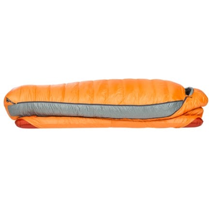 Big Agnes Torchlight EXP 0 Sleeping Bag Side panel open (sleeping pad not included)
