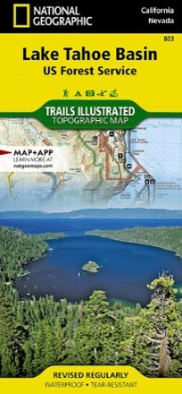 National Geographic Lake Tahoe Basin Trail Map 0
