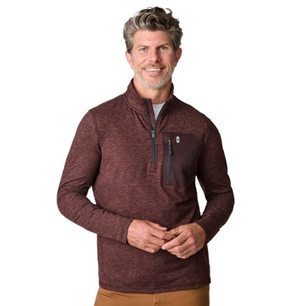 Free Country Sueded Spacedye Quarter-Zip Pullover - Men's 0