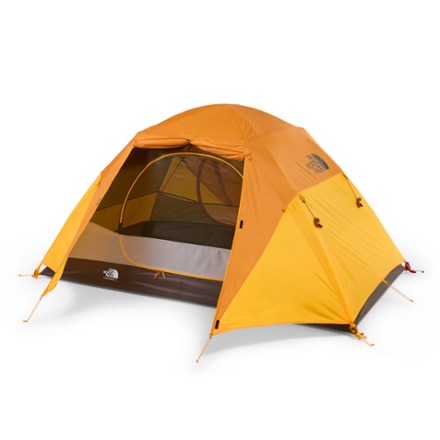 The North Face Stormbreak 2 Tent 3/4 front view with rainfly