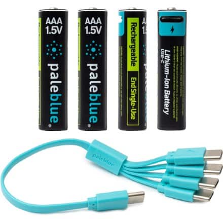 Paleblue Lithium Ion Rechargeable AAA Batteries - Package of 4 0