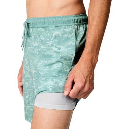 Free Country Contrast Elastic Swim Shorts - Men's 2