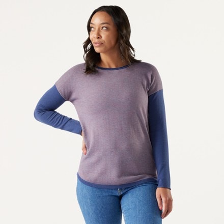 Smartwool Shadow Pine Colorblock Sweater - Women's 0