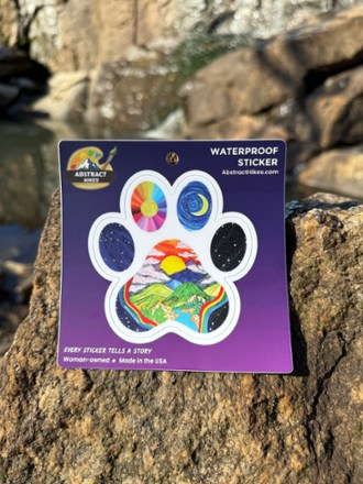 Abstract Hikes Paw Power Sticker 1