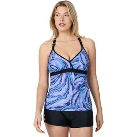 Free Country Macrome Back Tankini Swimsuit Top - Women's 0