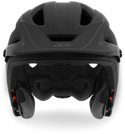 Giro Switchblade MIPS Bike Helmet Front view (Matte Black/Gloss Black)