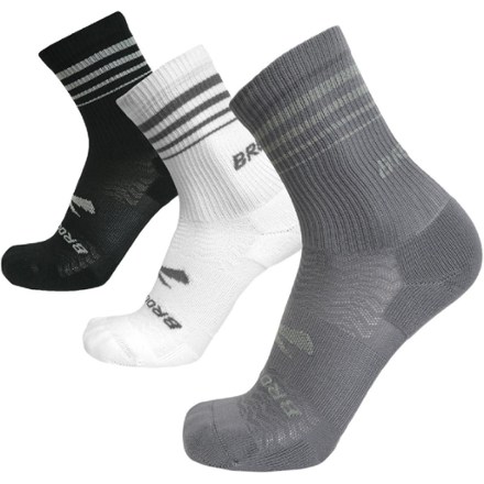Brooks Brooks Run-In Crew Socks - 3 Pairs Multi-Colored XL - $18.73 at REI.com