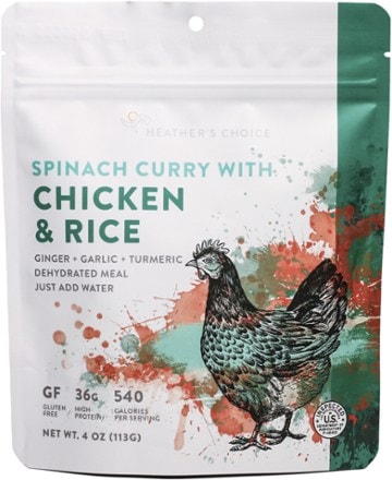 Heather's Choice Spinach Curry with Chicken and Rice - 1 Serving 0