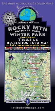 Latitude 40 Maps Rocky Mountain National Park/Winter Park Trails Recreation Topo Map 0