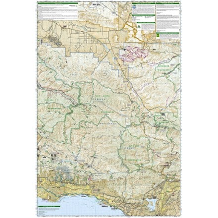 National Geographic Los Padres National Forest East Trail Map 2