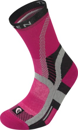 S M Blue XTRW 2-Pack LORPEN Women's Light Tri-Layer Trail Running Socks Size
