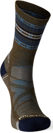 Smartwool Hike Light Cushion Spiked Stripe Crew Socks - Men's 1