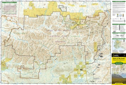 National Geographic Gates of the Arctic National Park and Preserve Trail Map 1