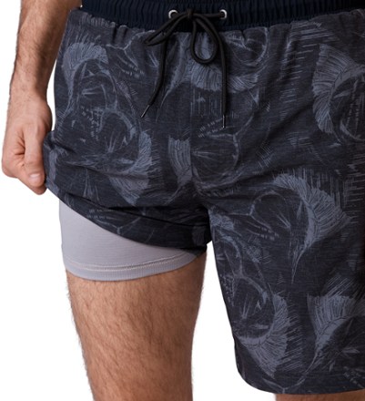 Free Country Contrast Elastic Swim Shorts - Men's 2