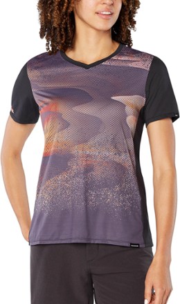 Dakine Women's Cadence Top Cycling Jersey Small Short Sleeve Grey MTB 