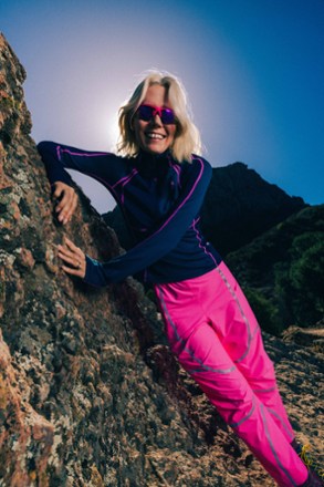 Location Image for Joytrek Grid Fleece Zip-Neck Pullover - Women's