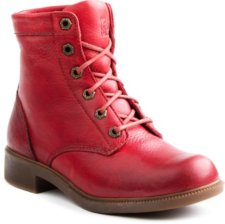 womens red boots