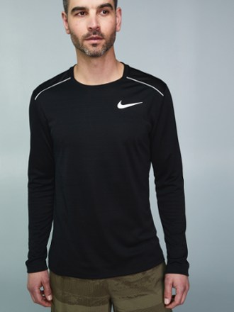 nike dri-fit miler long sleeve t-shirt - men's
