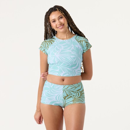 Roxy Sea Bloom Boy Short Bikini Swimsuit Bottoms - Women's Top not included